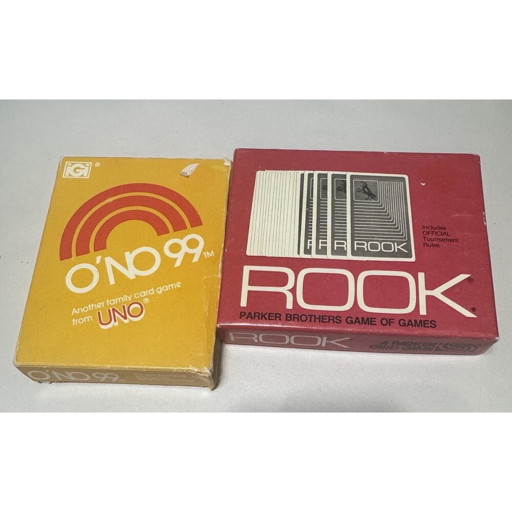 Vintage 1980s O'NO 99 & Rook Card Games Family Lot Of 3 Sets